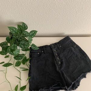 Madewell Black Denim Shorts